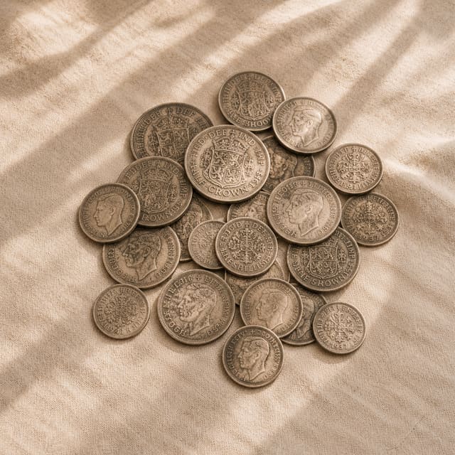 Pre-1947 UK coins — the kind of silver we buy
