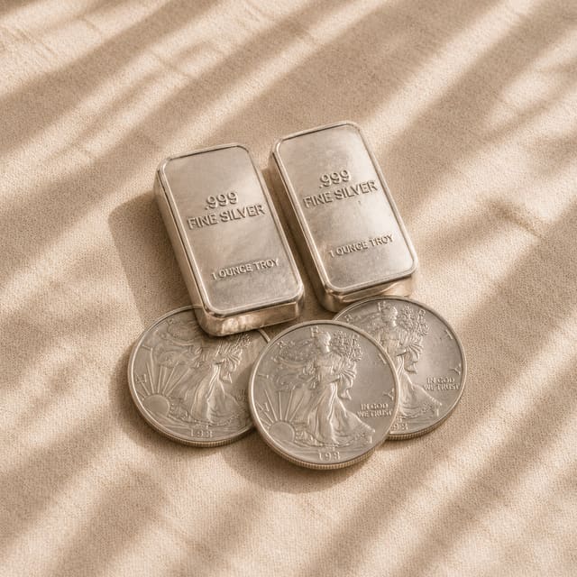 Bars, rounds & Britannias — the kind of silver we buy